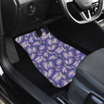 Watercolor Eggplant Print Front Car Floor Mats