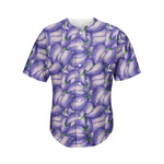 Watercolor Eggplant Print Men's Baseball Jersey