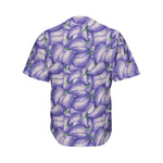 Watercolor Eggplant Print Men's Baseball Jersey