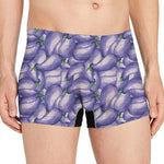 Watercolor Eggplant Print Men's Boxer Briefs