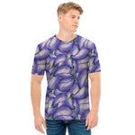 Watercolor Eggplant Print Men's T-Shirt