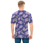 Watercolor Eggplant Print Men's T-Shirt