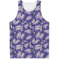 Watercolor Eggplant Print Men's Tank Top