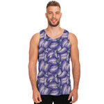 Watercolor Eggplant Print Men's Tank Top