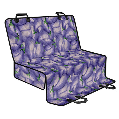Watercolor Eggplant Print Pet Car Back Seat Cover