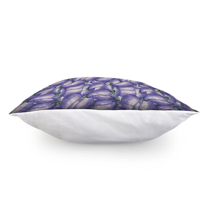 Watercolor Eggplant Print Pillow Cover