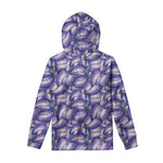 Watercolor Eggplant Print Pullover Hoodie