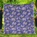Watercolor Eggplant Print Quilt