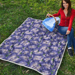 Watercolor Eggplant Print Quilt