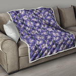 Watercolor Eggplant Print Quilt