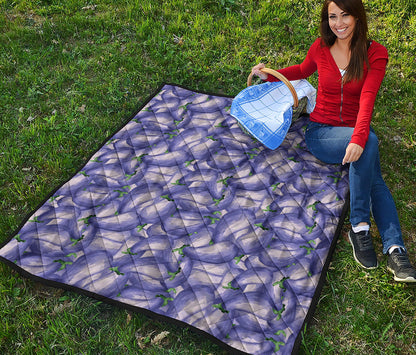 Watercolor Eggplant Print Quilt