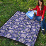 Watercolor Eggplant Print Quilt