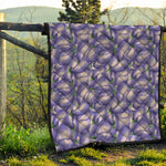 Watercolor Eggplant Print Quilt
