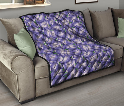 Watercolor Eggplant Print Quilt