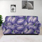 Watercolor Eggplant Print Sofa Cover