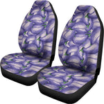 Watercolor Eggplant Print Universal Fit Car Seat Covers