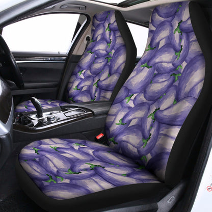 Watercolor Eggplant Print Universal Fit Car Seat Covers