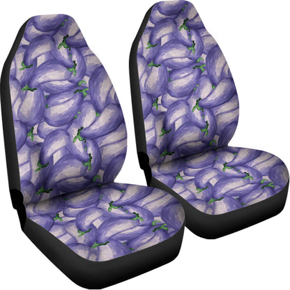 Watercolor Eggplant Print Universal Fit Car Seat Covers