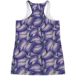 Watercolor Eggplant Print Women's Racerback Tank Top