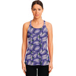 Watercolor Eggplant Print Women's Racerback Tank Top