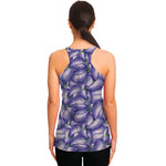 Watercolor Eggplant Print Women's Racerback Tank Top