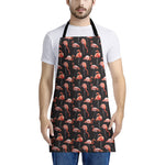 Watercolor Flamingo Pattern Print Apron