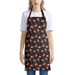 Watercolor Flamingo Pattern Print Apron