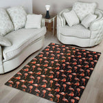 Watercolor Flamingo Pattern Print Area Rug