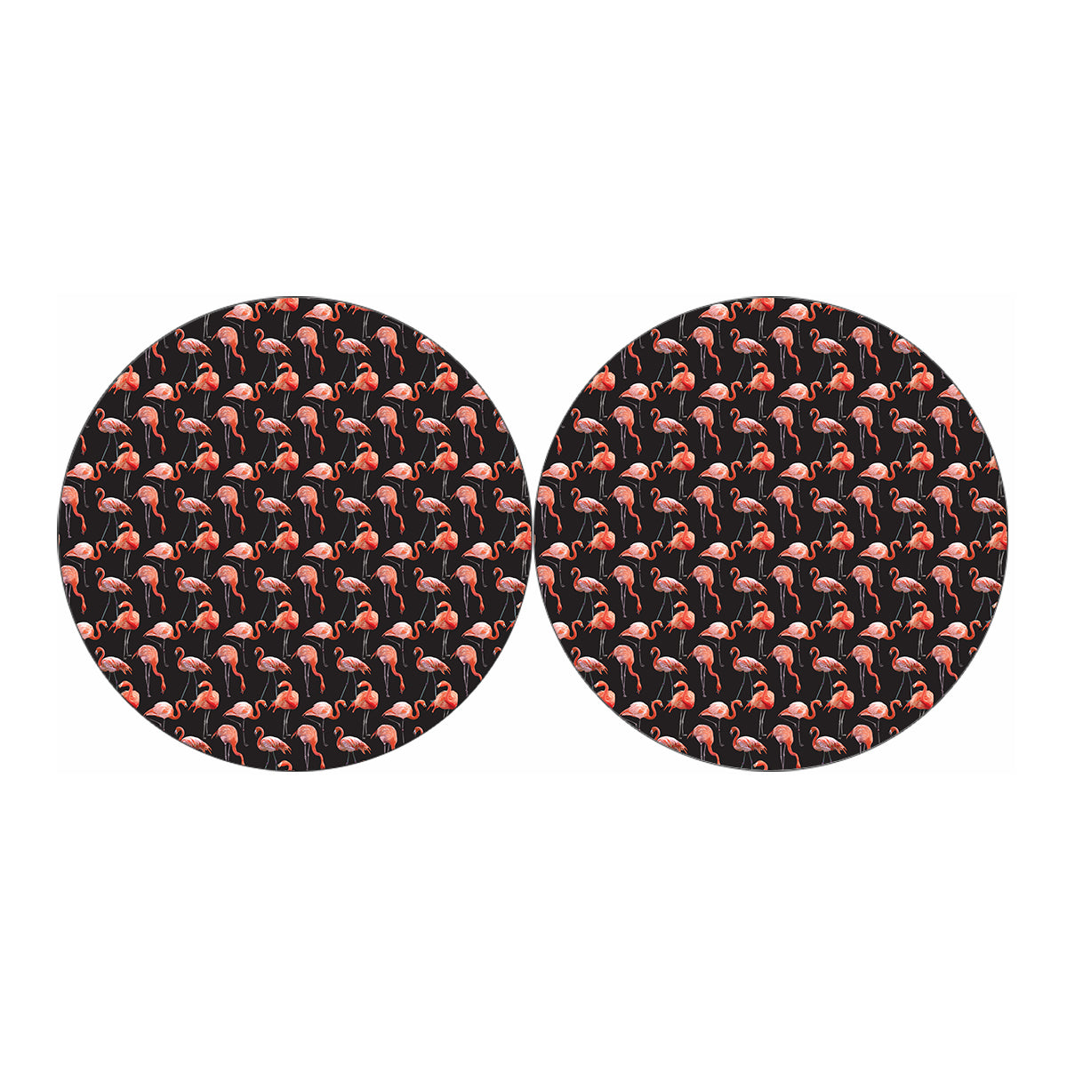 Watercolor Flamingo Pattern Print Car Coasters