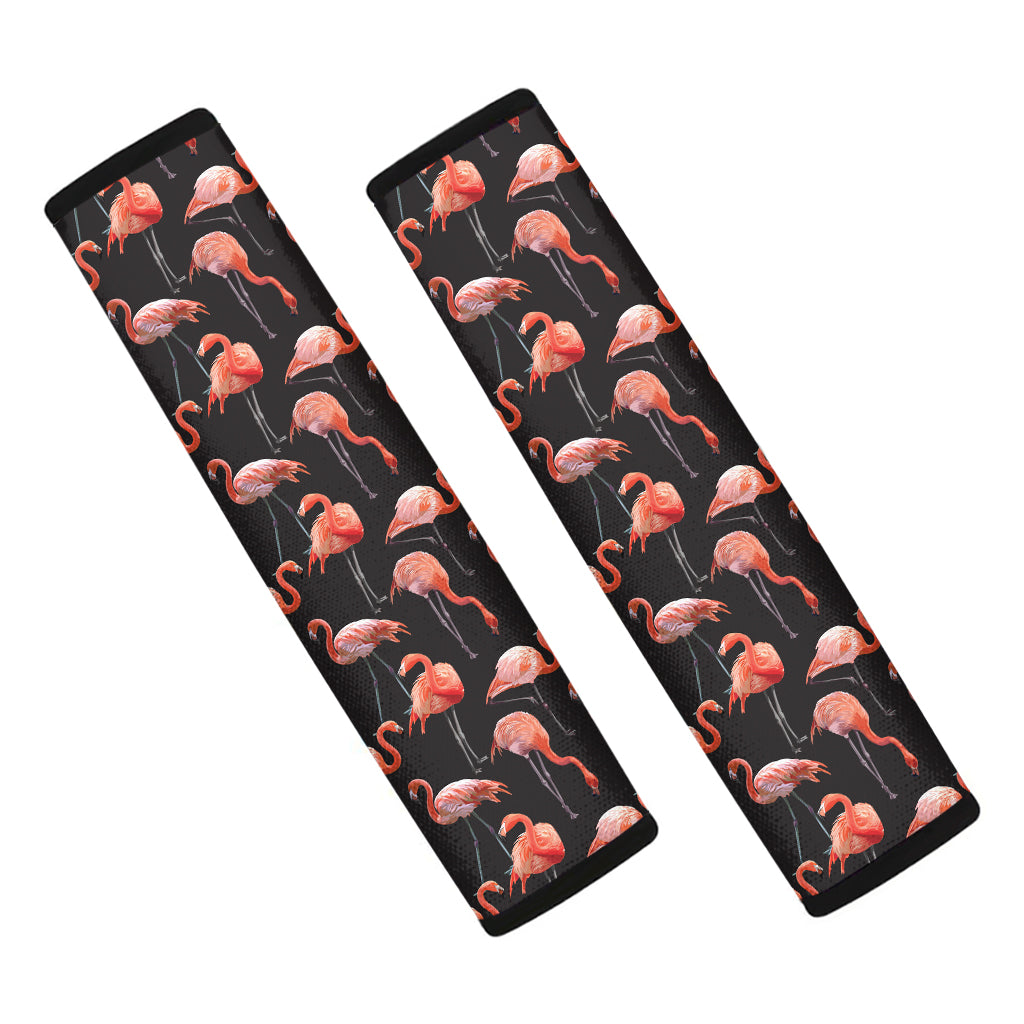 Watercolor Flamingo Pattern Print Car Seat Belt Covers