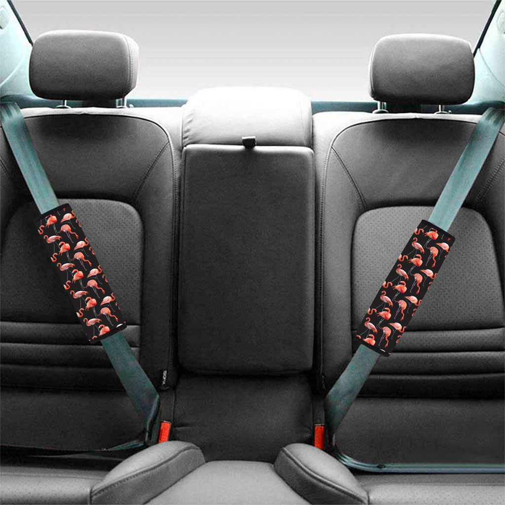 Watercolor Flamingo Pattern Print Car Seat Belt Covers