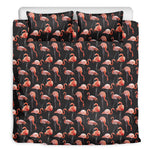 Watercolor Flamingo Pattern Print Duvet Cover Bedding Set