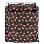Watercolor Flamingo Pattern Print Duvet Cover Bedding Set