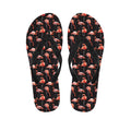 Watercolor Flamingo Pattern Print Flip Flops