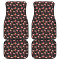 Watercolor Flamingo Pattern Print Front and Back Car Floor Mats