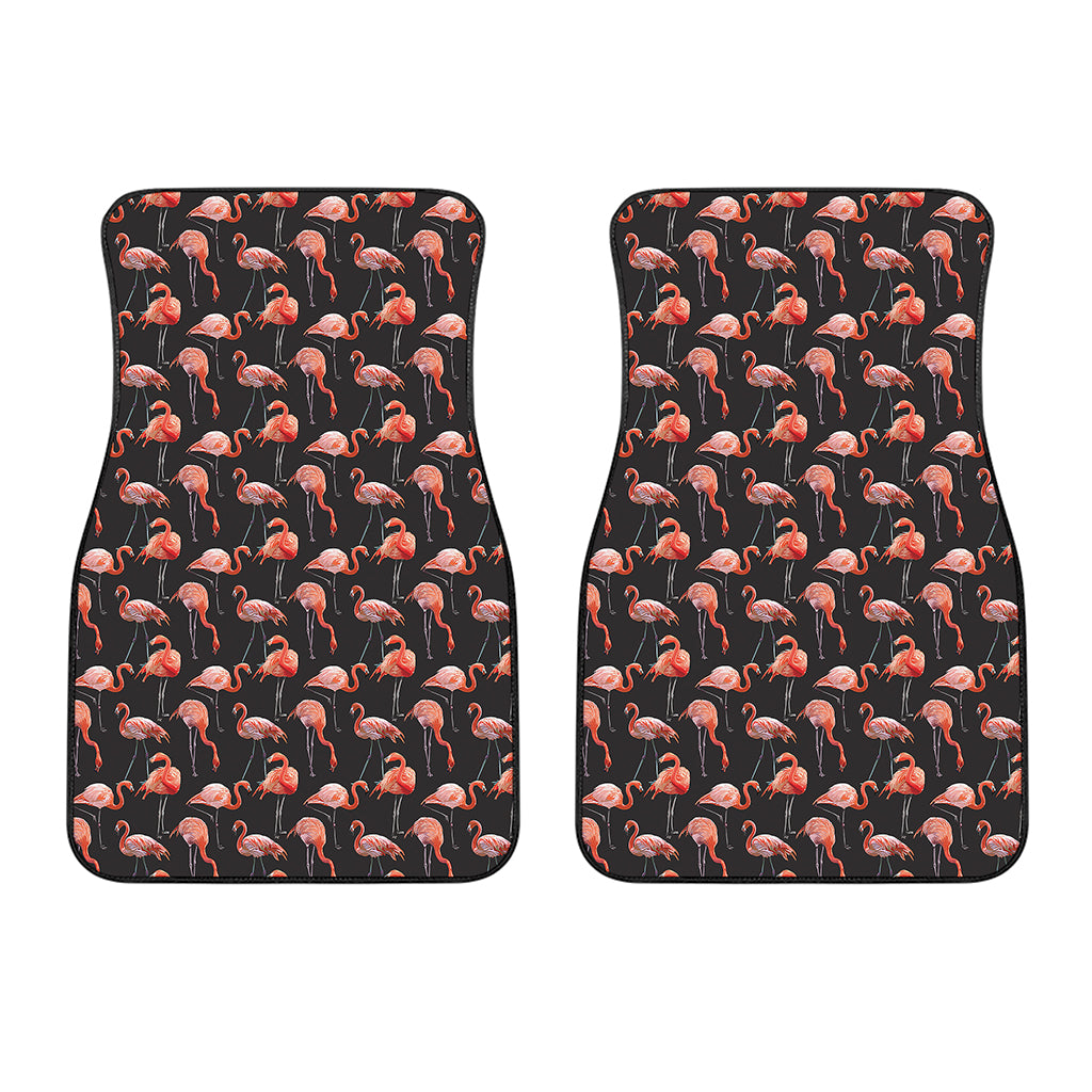 Watercolor Flamingo Pattern Print Front Car Floor Mats