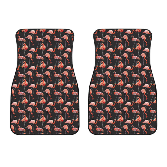 Watercolor Flamingo Pattern Print Front Car Floor Mats
