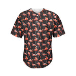 Watercolor Flamingo Pattern Print Men's Baseball Jersey