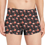 Watercolor Flamingo Pattern Print Men's Boxer Briefs