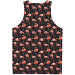 Watercolor Flamingo Pattern Print Men's Tank Top
