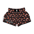 Watercolor Flamingo Pattern Print Muay Thai Boxing Shorts