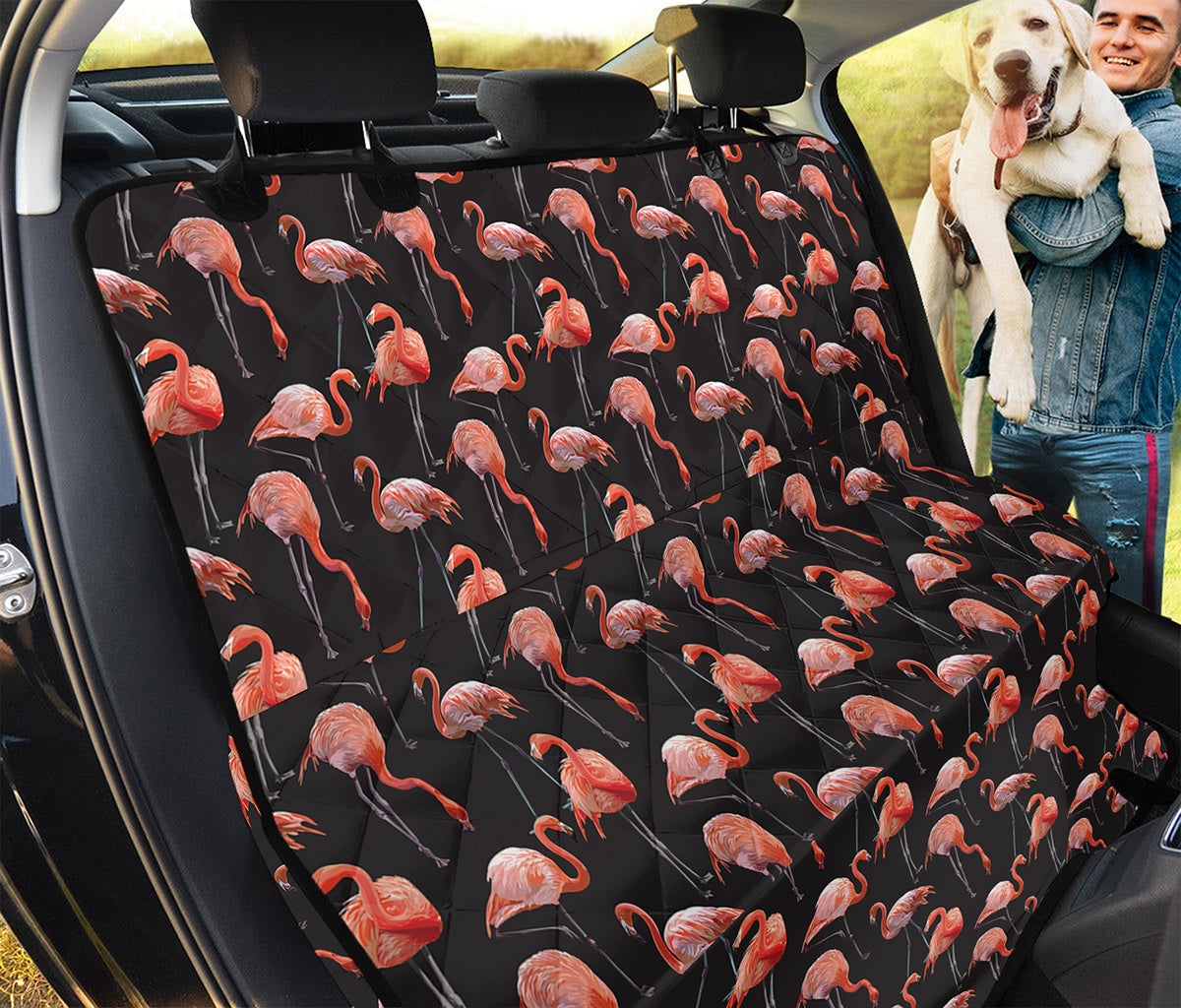 Watercolor Flamingo Pattern Print Pet Car Back Seat Cover