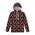 Watercolor Flamingo Pattern Print Pullover Hoodie