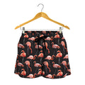 Watercolor Flamingo Pattern Print Women's Shorts