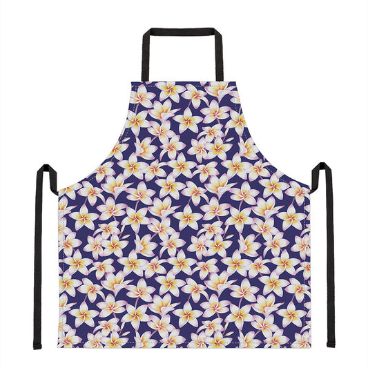 Watercolor Frangipani Flower Print Apron