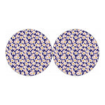 Watercolor Frangipani Flower Print Car Coasters