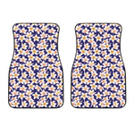 Watercolor Frangipani Flower Print Front Car Floor Mats