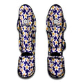 Watercolor Frangipani Flower Print Muay Thai Shin Guards