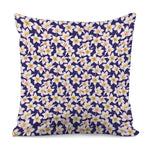 Watercolor Frangipani Flower Print Pillow Cover