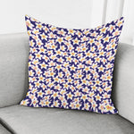 Watercolor Frangipani Flower Print Pillow Cover